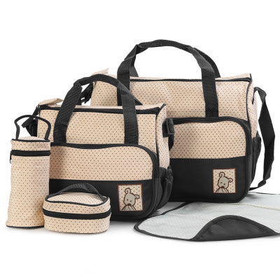 Mom food, bottle and diaper bag