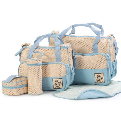 Mom food, bottle and diaper bag