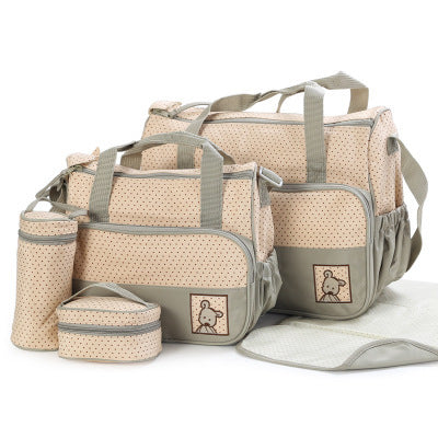 Mom food, bottle and diaper bag