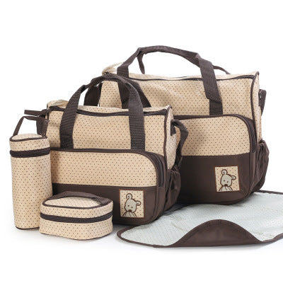 Mom food, bottle and diaper bag