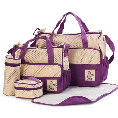 Mom food, bottle and diaper bag