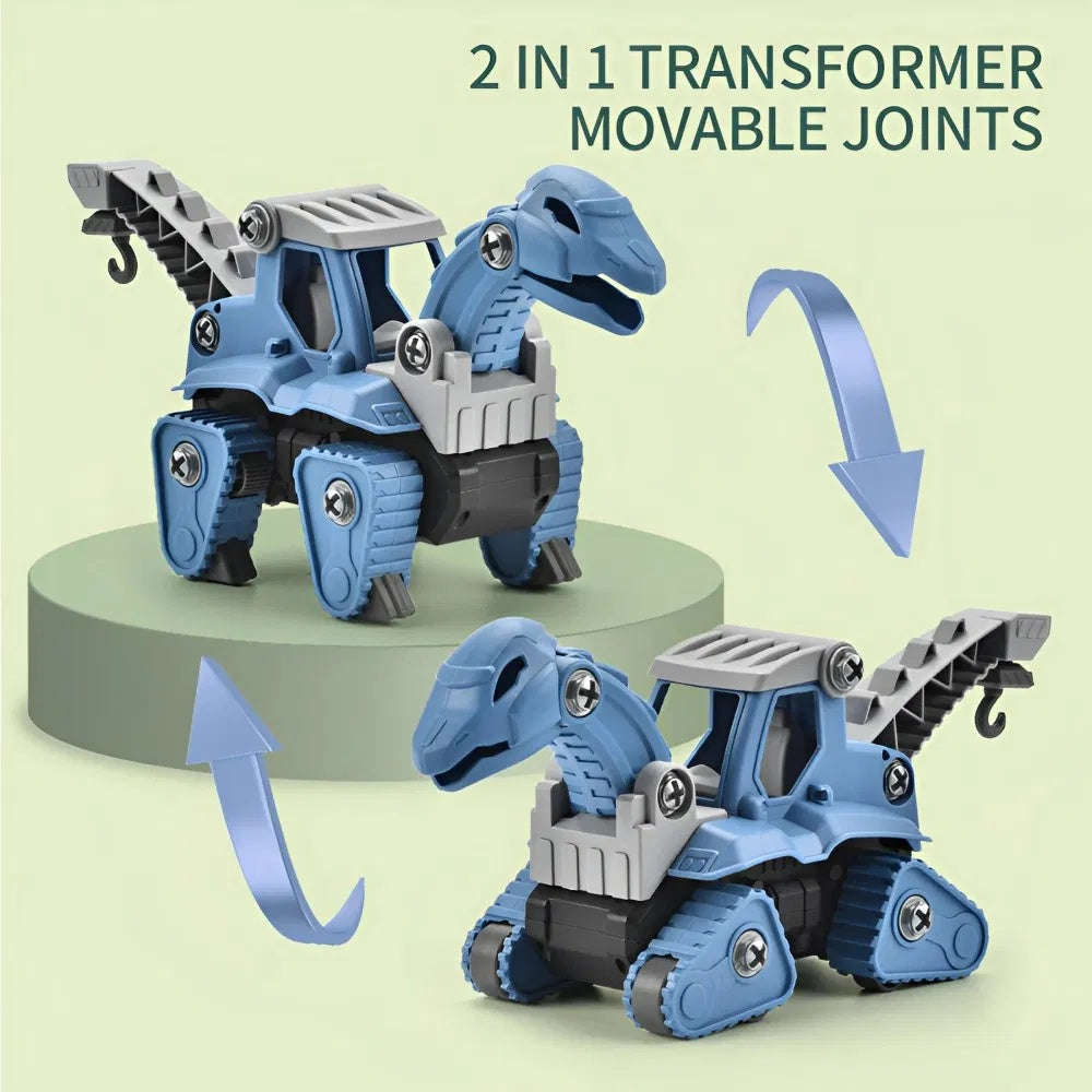 5 Pack Dinosaur building Set With Electric Drill