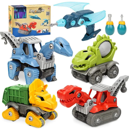 5 Pack Dinosaur building Set With Electric Drill