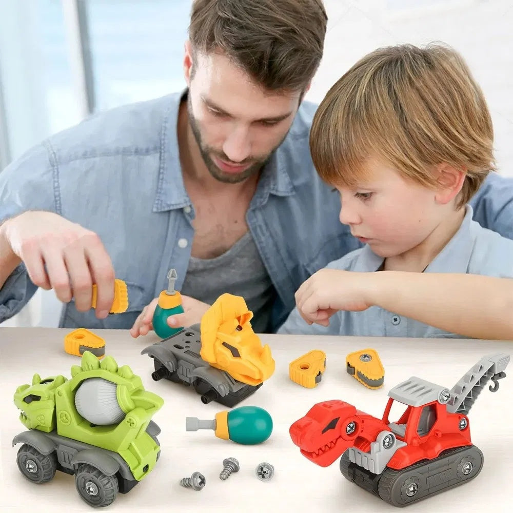 5 Pack Dinosaur building Set With Electric Drill