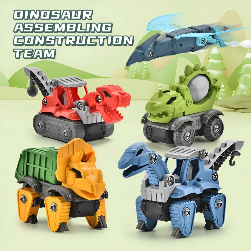 5 Pack Dinosaur building Set With Electric Drill