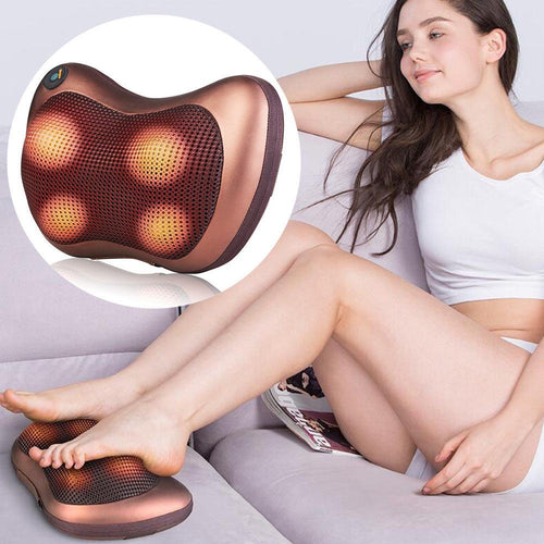 Bærbar Massasjepute med 4 Hoder | Shiatsu & Elting med Infrarød Varme